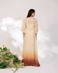 Nyara Dress - Champagne Hand Dip-Dyed Organza Dress