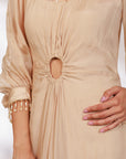 Nyara Dress - Champagne Hand Dip-Dyed Organza Dress