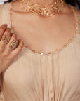 Nyara Dress - Champagne Hand Dip-Dyed Organza Dress