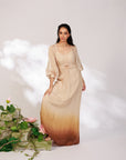 Nyara Dress - Champagne Hand Dip-Dyed Organza Dress