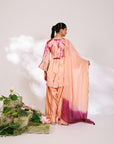Mysha Suit Set - Salmon Plum Golden Silk Salwar Suit Set with Dupatta