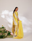 Avni Suit Set - Yellow White Golden Silk Straight Salwar Suit Set