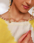 Avni Suit Set - Yellow White Golden Silk Straight Salwar Suit Set