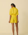 Butter Yellow Tie-Up Shorts