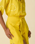 Butter Yellow Tie-Up Shorts