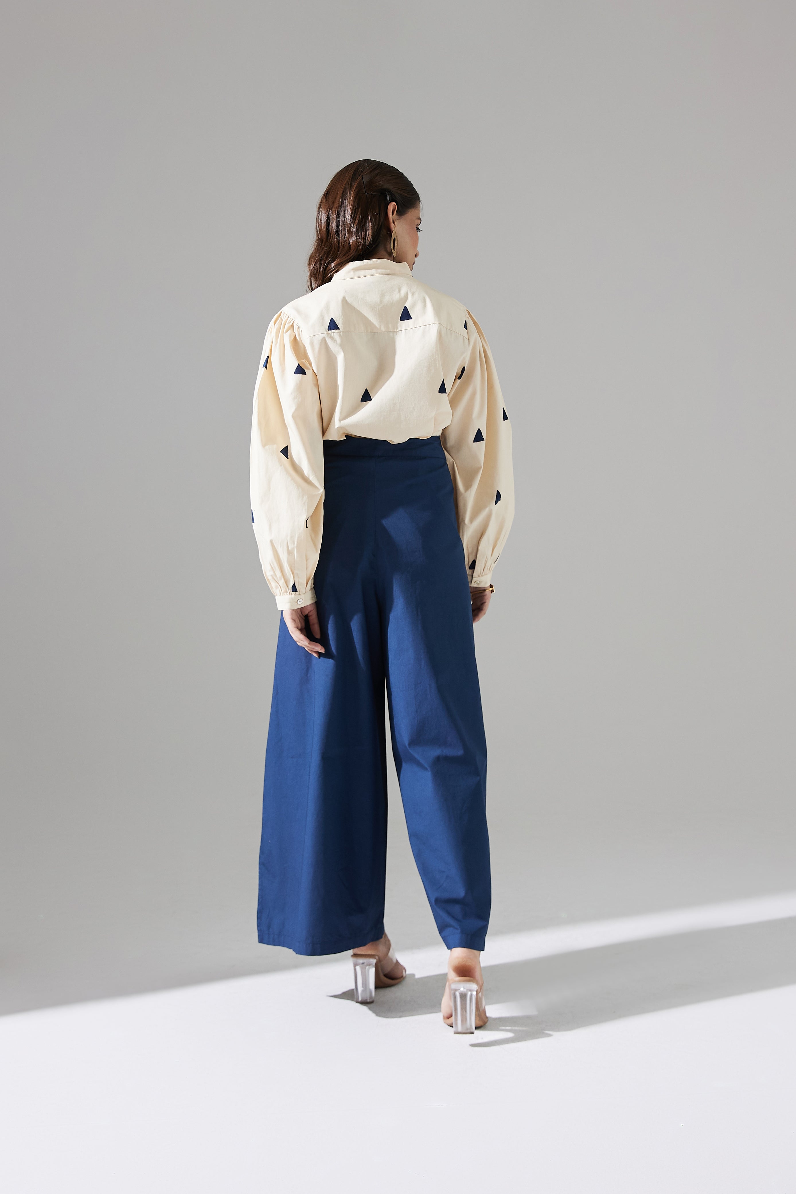 DARK BLUE WRAP AROUND PANTS