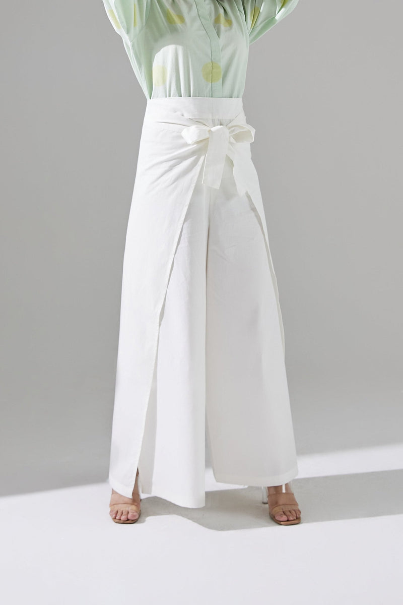 White Wrap Around Pants