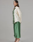 MOSS GREEN WRAP DETAIL PANTS