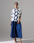 ROYAL BLUE PLAETED PANTS