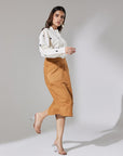 TAN PENCIL SKIRT