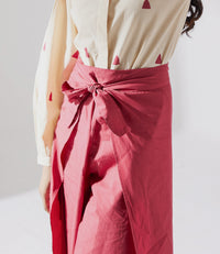 Deep Red Wrap Around Pants