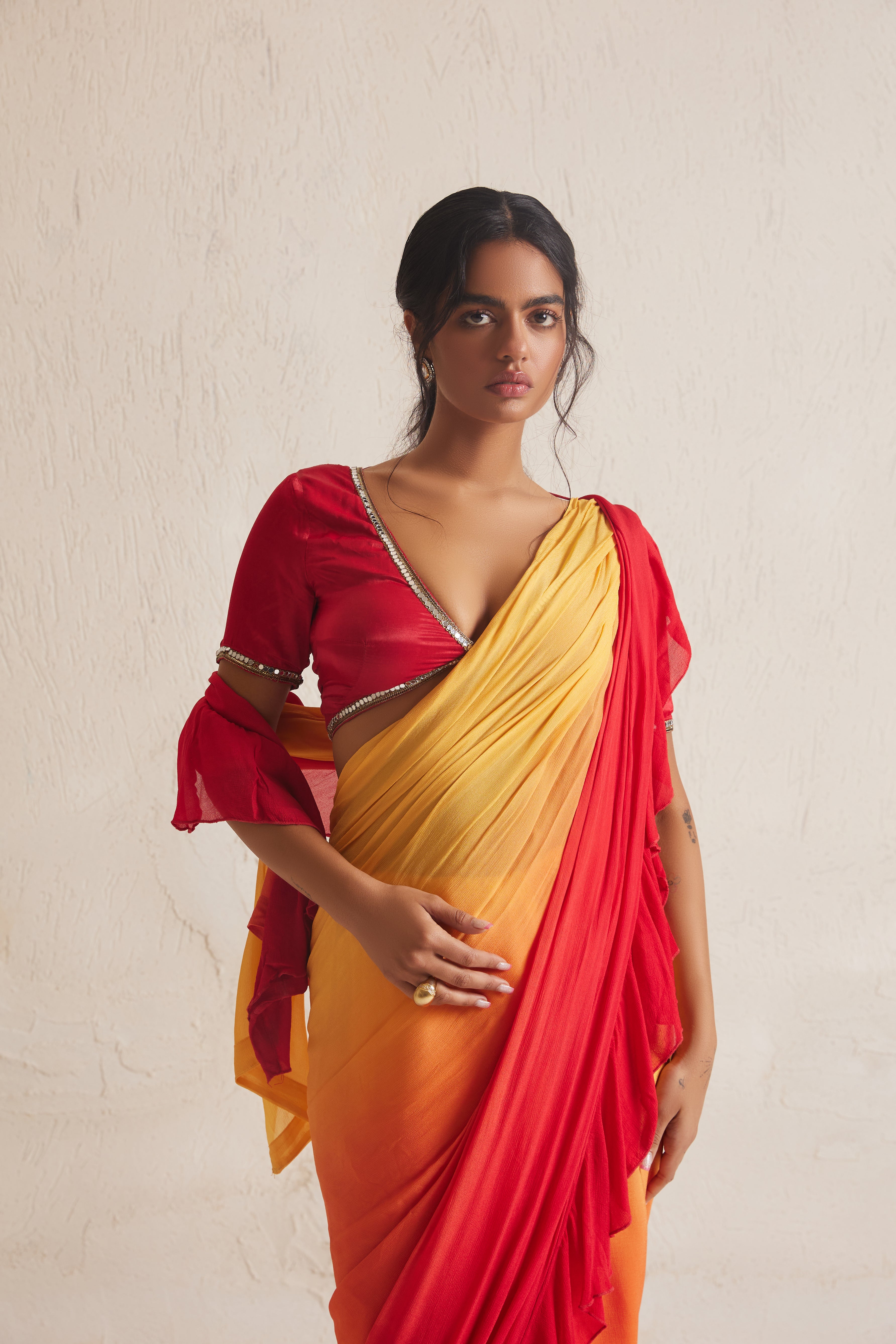 Arani Ruffled Saree