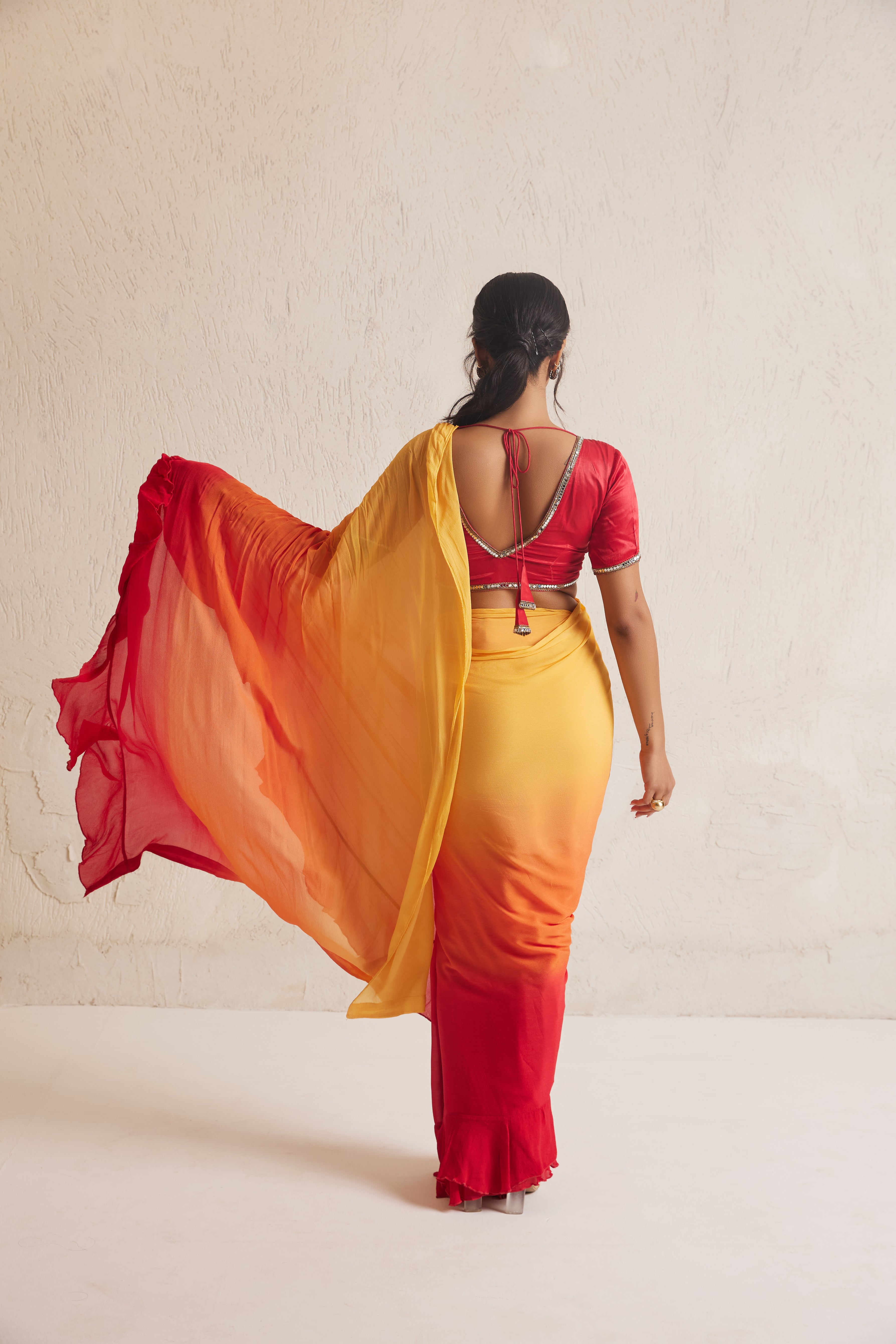 Arani Ruffled Saree