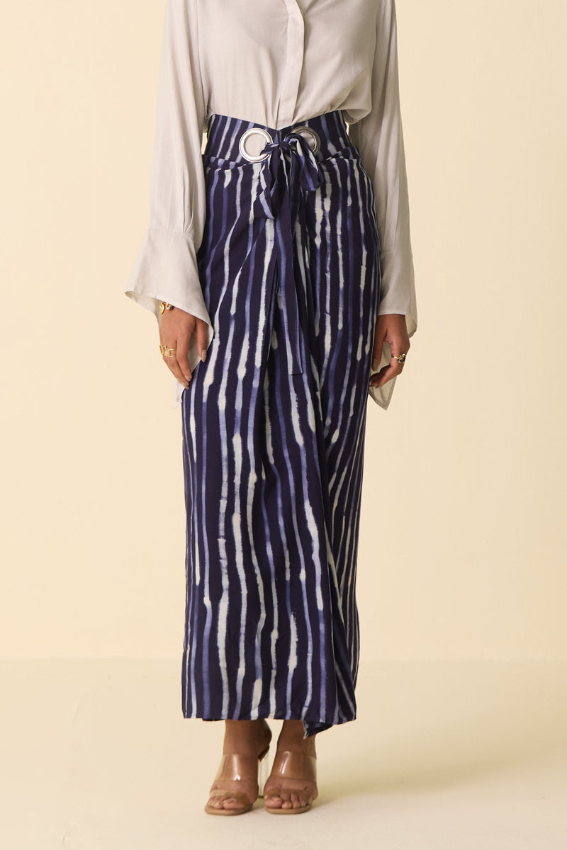 Midnight blue Hand Dyed eyelet skirt